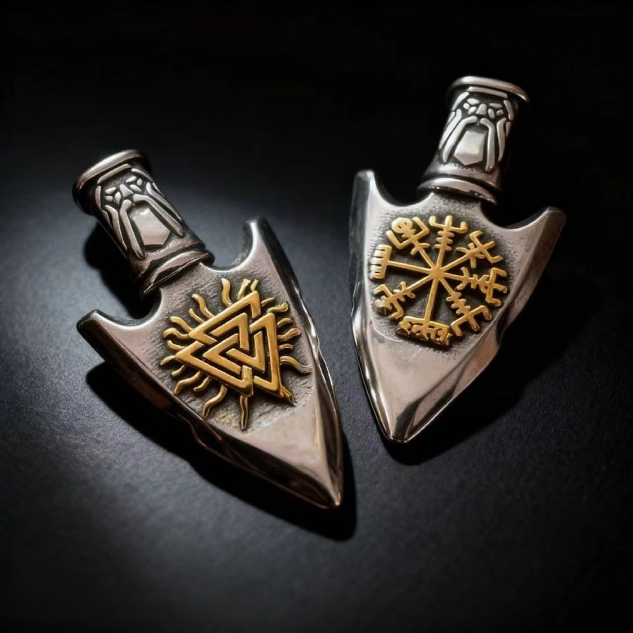 Viking Style Nordic Odin's Knot Rune 316L Stainless Steel Pendant Necklace - Image 8