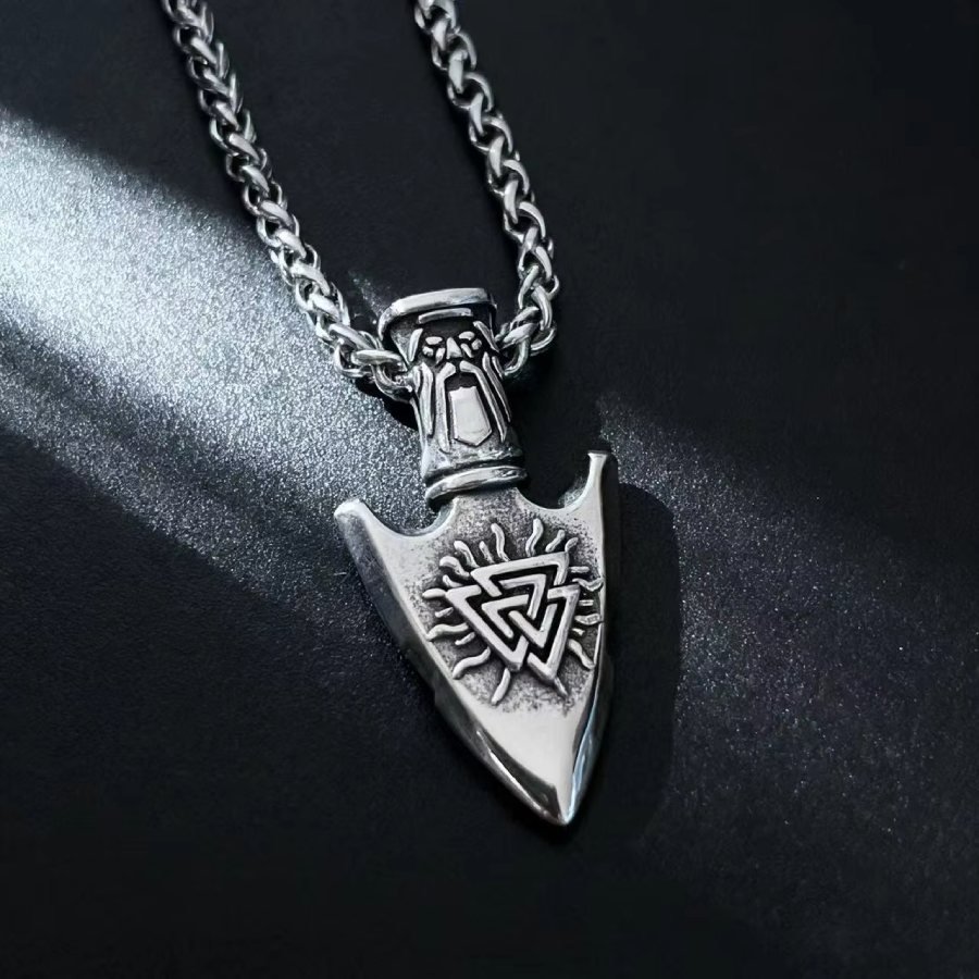 Viking Style Nordic Odin's Knot Rune 316L Stainless Steel Pendant Necklace - Image 6