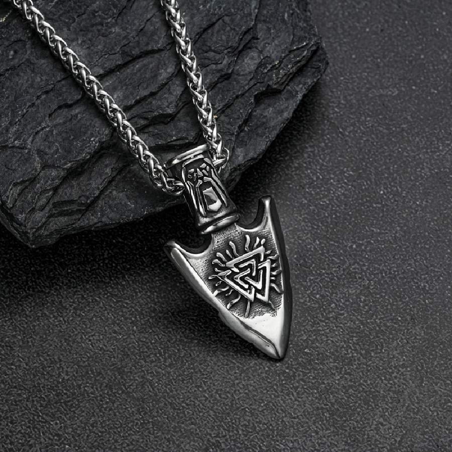 Viking Style Nordic Odin's Knot Rune 316L Stainless Steel Pendant Necklace - Image 5
