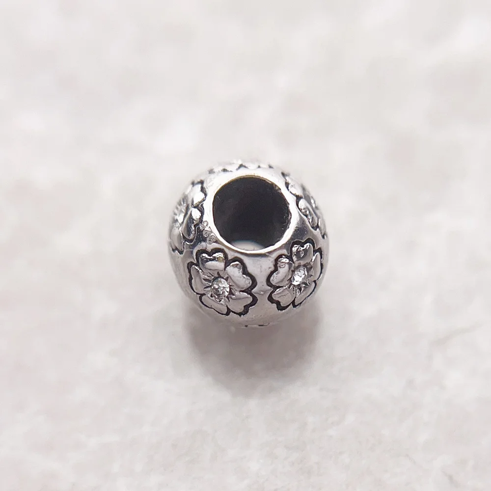 Trendy Bead Flower Sakura 925 Sterling Silver Karma Jewelry – Bild 5