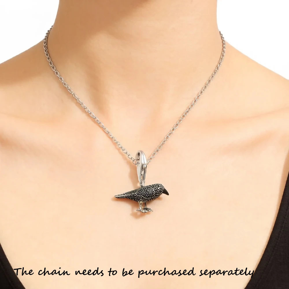 Black Raven Rabe Sterling Silver Penant For Woman & Men - Image 3