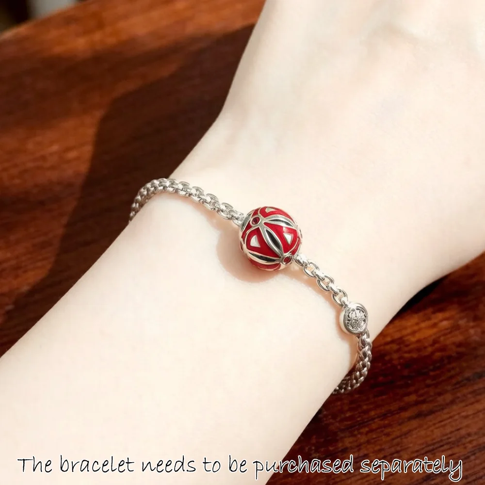 Red Scale 925 Sterling Silver Beads Gift For Women - Image 3