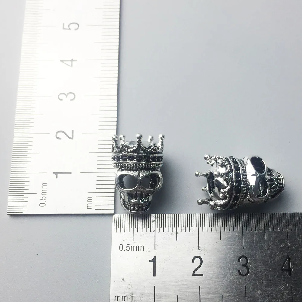 Beads Bracelet Chain With Skull King Karma 925 Sterling Silver Jewelry – Bild 2