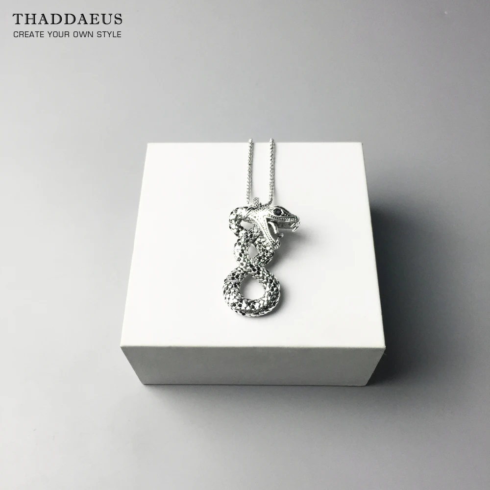 Fashion Style Rebel Bijoux Snake Sterling Silver Link Necklace - Image 5