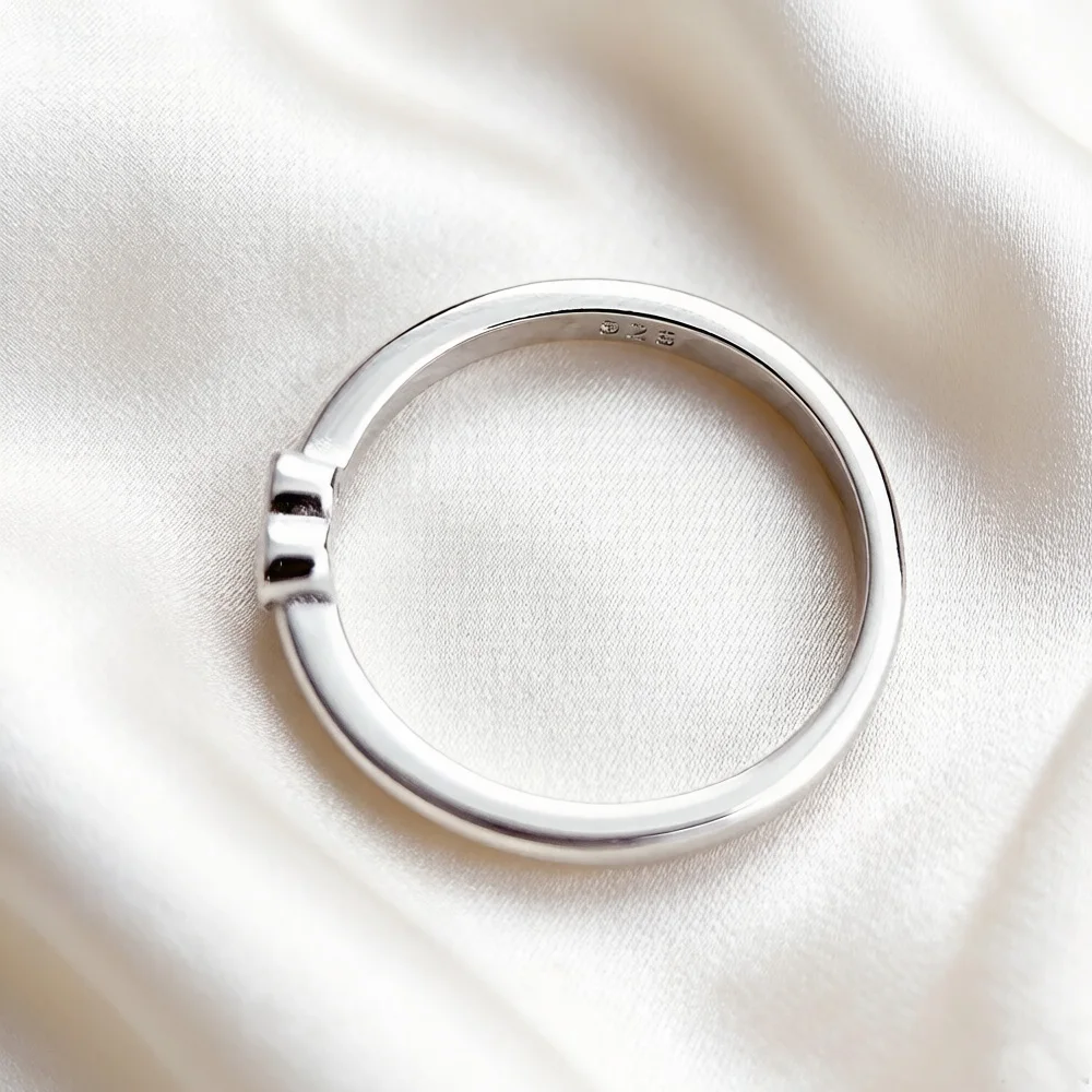 Romantic Love Heart Europe Fine Jewerly Sterling Silver Ring - 画像 (6)