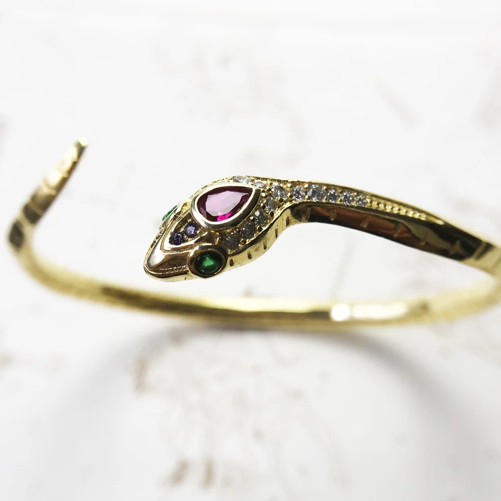 Fashion Bohemia Golden Snake Bangle Jewelry For Women – Bild 3