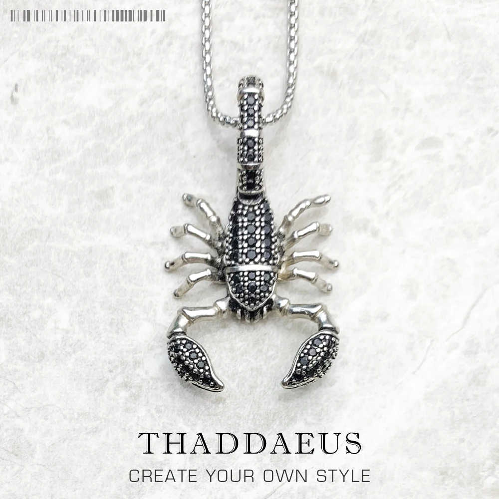 Fashion Scorpion Link Chain 925 Sterling Silver Necklace Jewelry