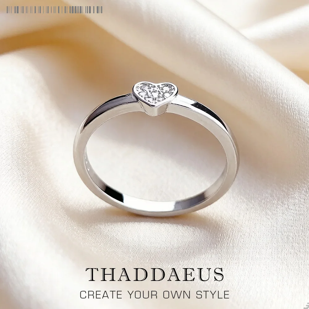 Romantic Love Heart Europe Fine Jewerly Sterling Silver Ring