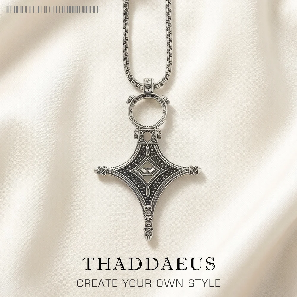 Traditional Ethno Cross Strand Fine Jewelry 925 Sterling Silver Necklace