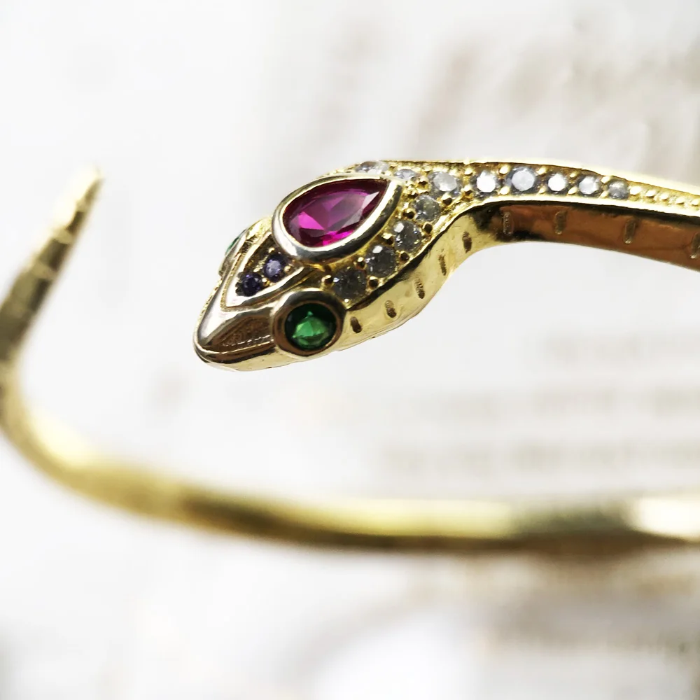 Fashion Bohemia Golden Snake Bangle Jewelry For Women – Bild 5