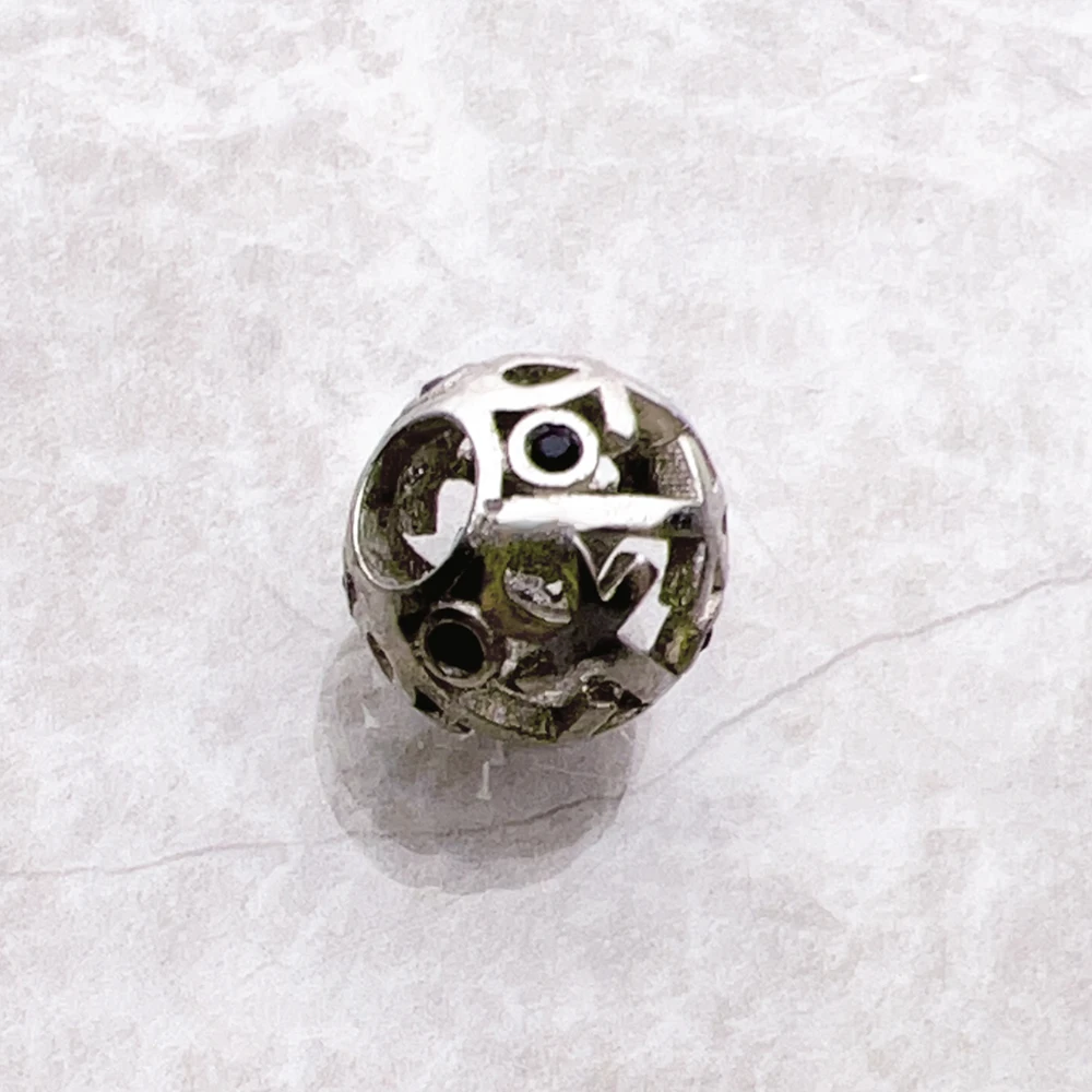 Vintage Charm Protective Cross of Life Ankh Sterling Silver Bead - Imagen 4