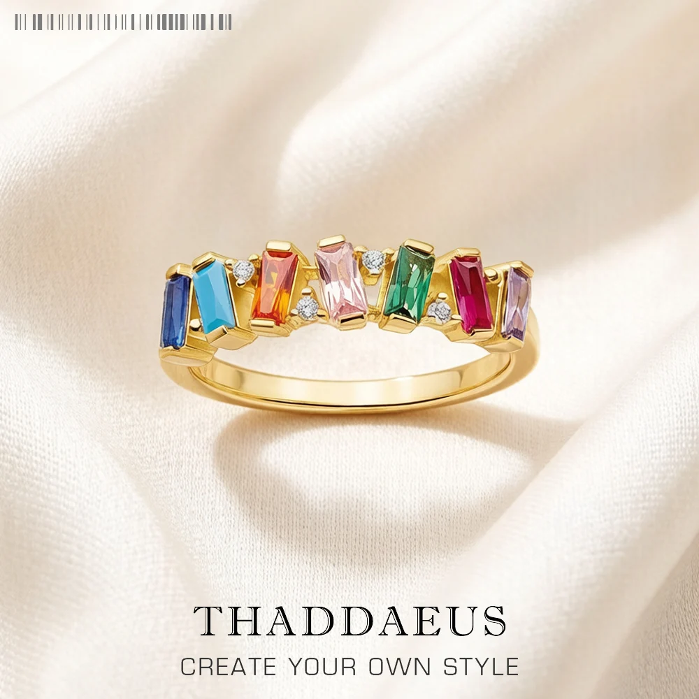 Romantic Colourful Dancing Stones Fine Jewerly 925 Sterling Silver Ring