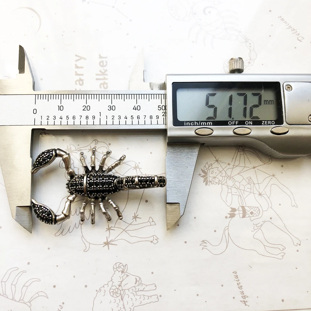 Black Scorpion Fashion Sterling Silver Pendant - Image 4