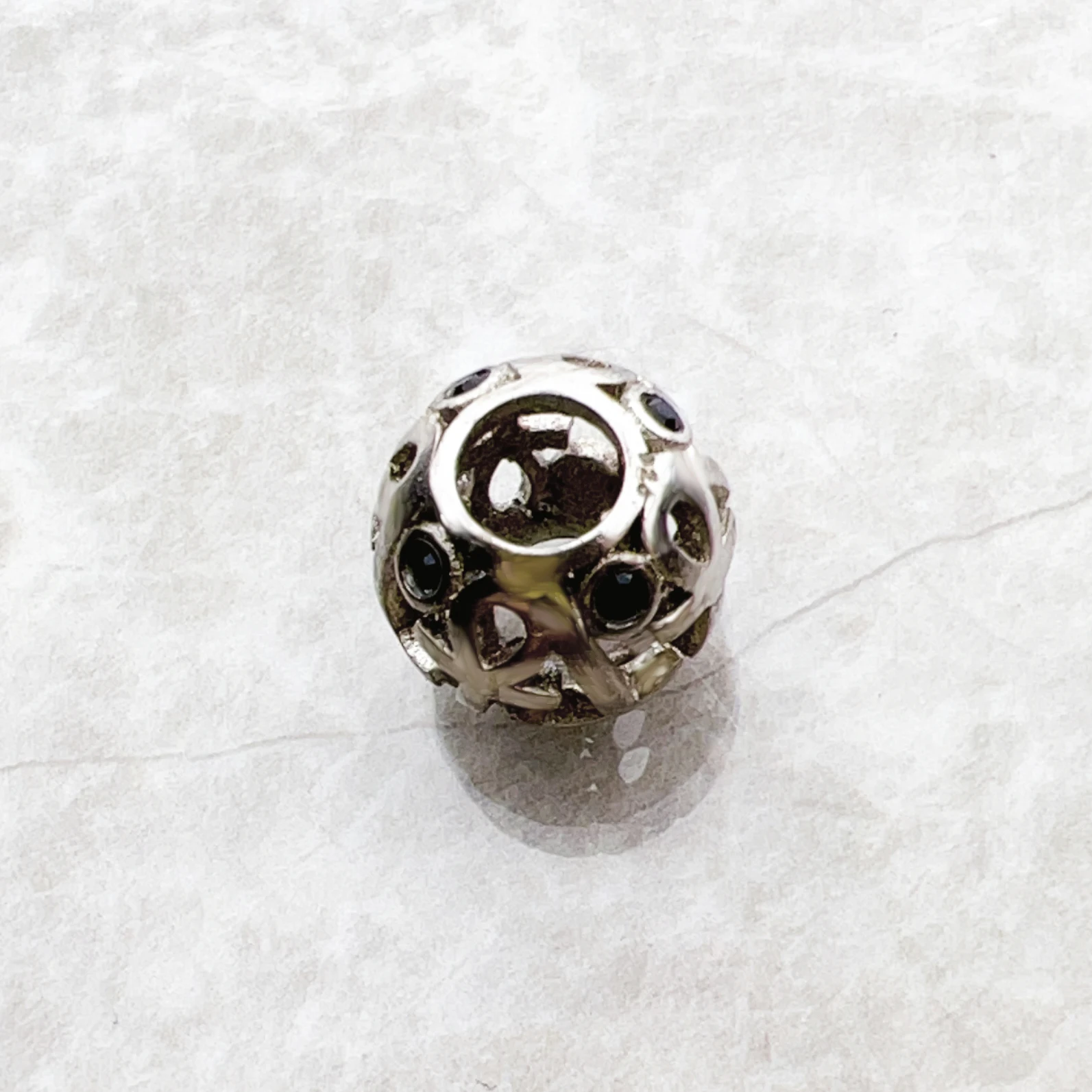 Vintage Charm Protective Cross of Life Ankh Sterling Silver Bead - Imagen 3