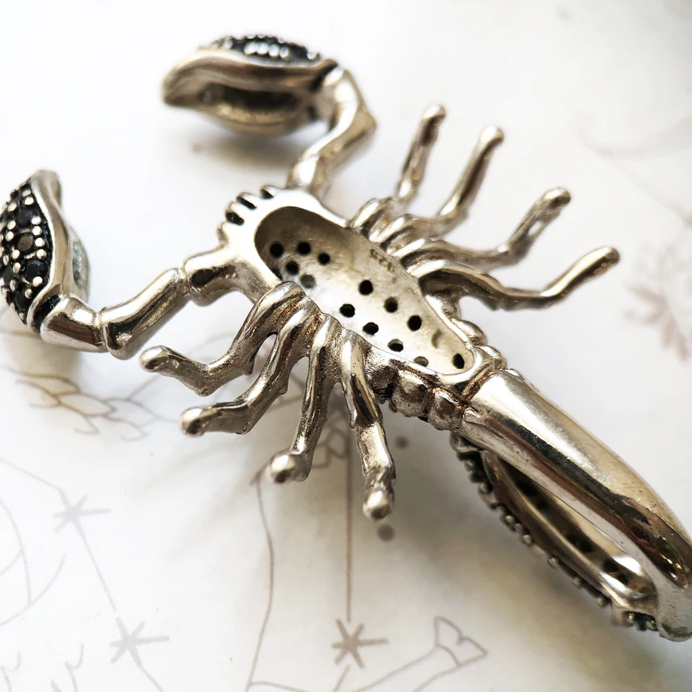 Black Scorpion Fashion Sterling Silver Pendant - Image 6