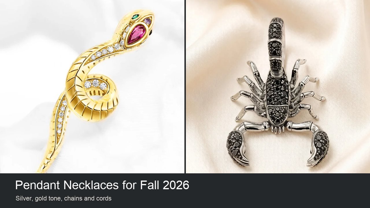 Gold-tone snake and black scorpion pendants from Thaddaeus Jewelry