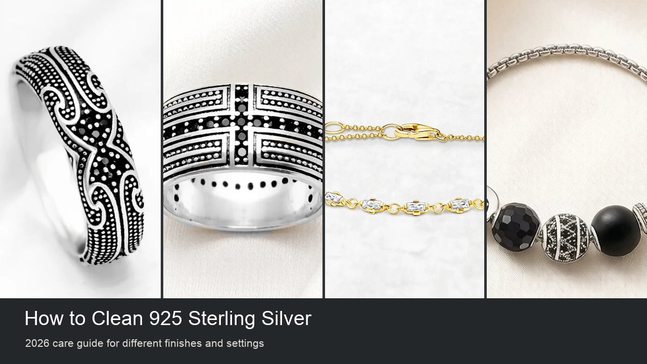 925 sterling silver rings and bracelets for a jewelry cleaning guide